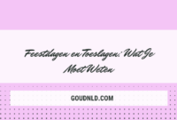 Feestdagen en Toeslagen